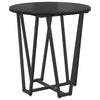 Sidetabellsett med 2 - Svart eike MDF og Metall