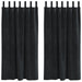 Blendingsgardiner 2 pcs Svart 140 x 175 cm Fløyel