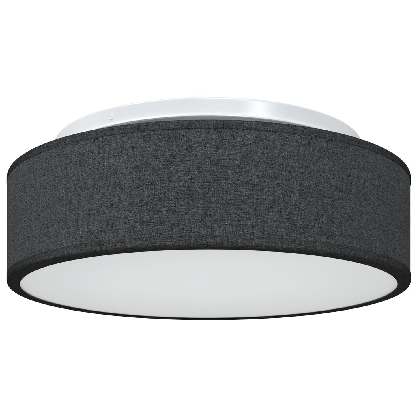 Taklampe med søkelys Svart 38 x 38 x 13,5 cm stoff