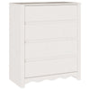 Kommode med skuff Hvit 76.5 x 40 x 91 cm Massivt furutre