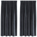 Blendingsgardiner 2 pcs Mørkegrå 140 x 175 cm Fløyel