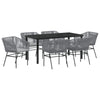 Hage Spisegruppe 7 pcs Grå Poly rattan