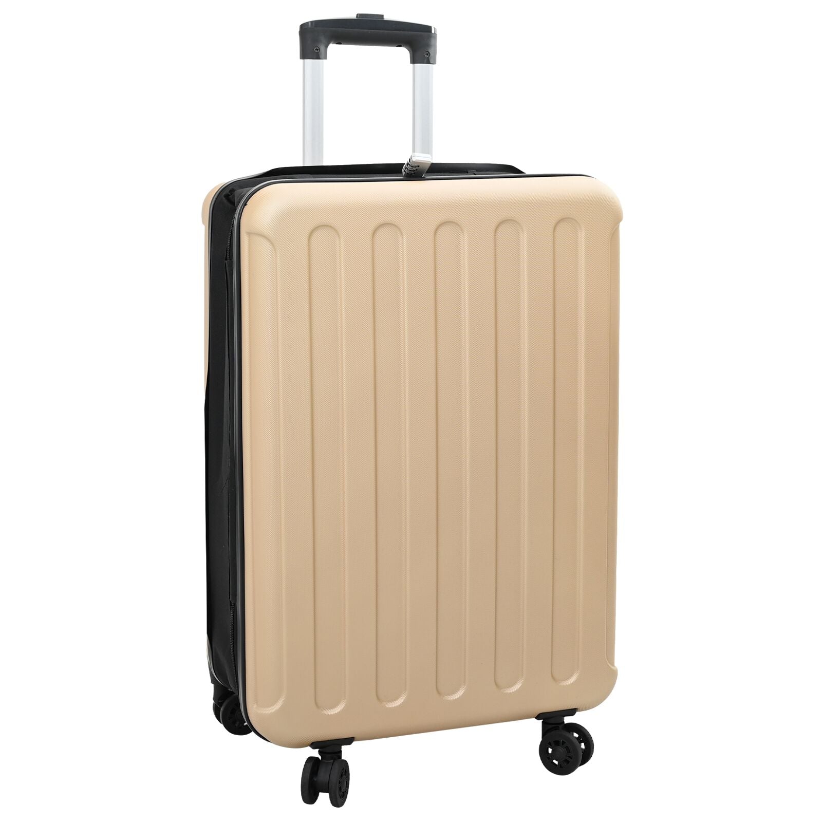 Koffert med lås champagne 43 x 27 x 66 cm ABS-plast