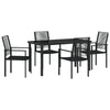 Hage Spisegruppe 5 pcs Svart PVC-Rattan