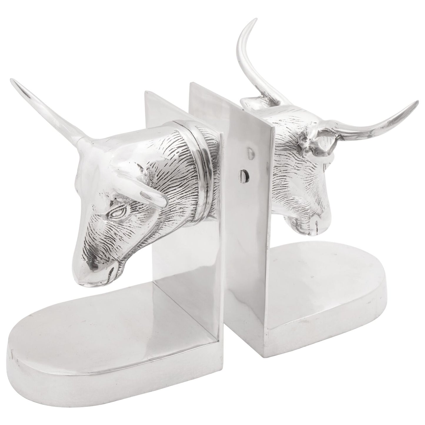 Bokstøtter 2 pcs sølv 21,5 x 15,5 x 20 cm Aluminium