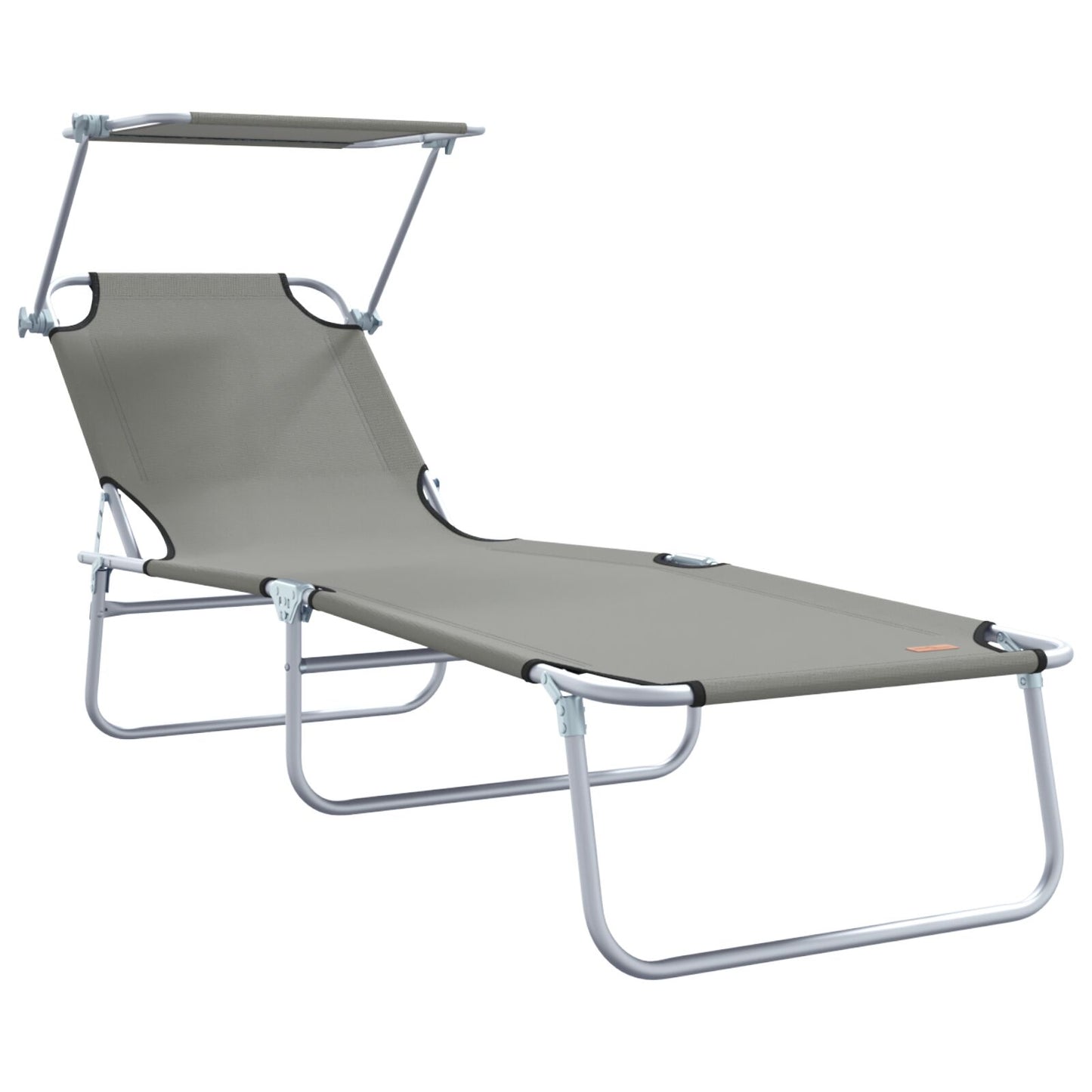 Solstol 2 pcs Grå 58 x 188 x 77cm Polyester