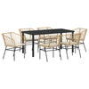 Hage Spisegruppe 7 pcs Brun polyrotting