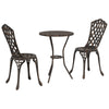 Hage Bistro Sett 3 pcs Bronse Aluminium