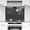 Kjøkken Backsplash i Mørk Grå - 80x60x0.6 cm Herdet Glass