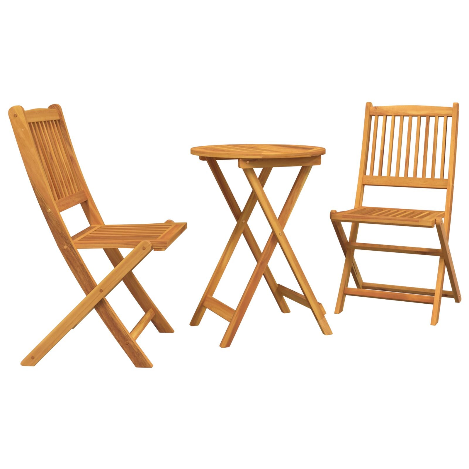 Hage Bistro Sett 3 pcs Brun heltre akasie