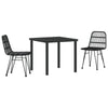 Hage Spisegruppe 3 pcs Svart Poly rattan
