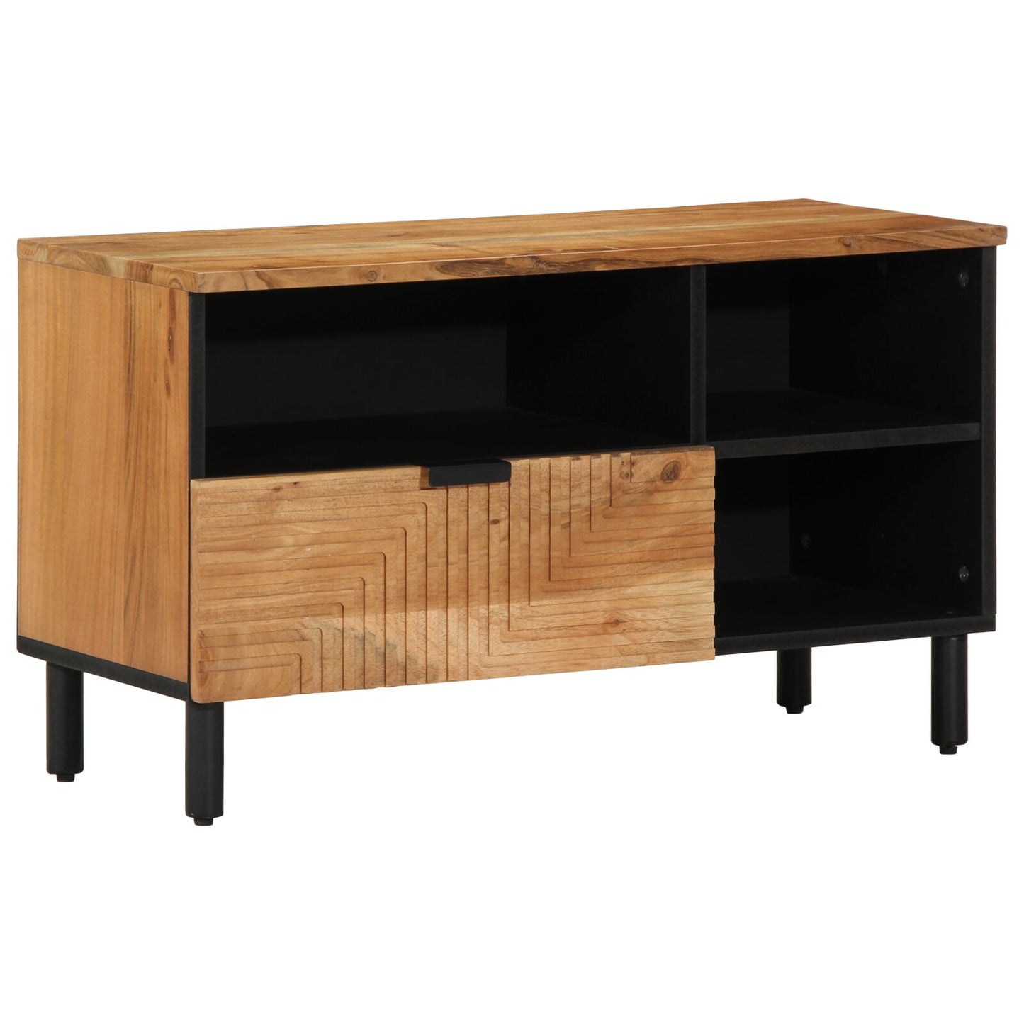 TV-skap med skuff Brun 80 x 33 x 46 cm Massiv mango tre
