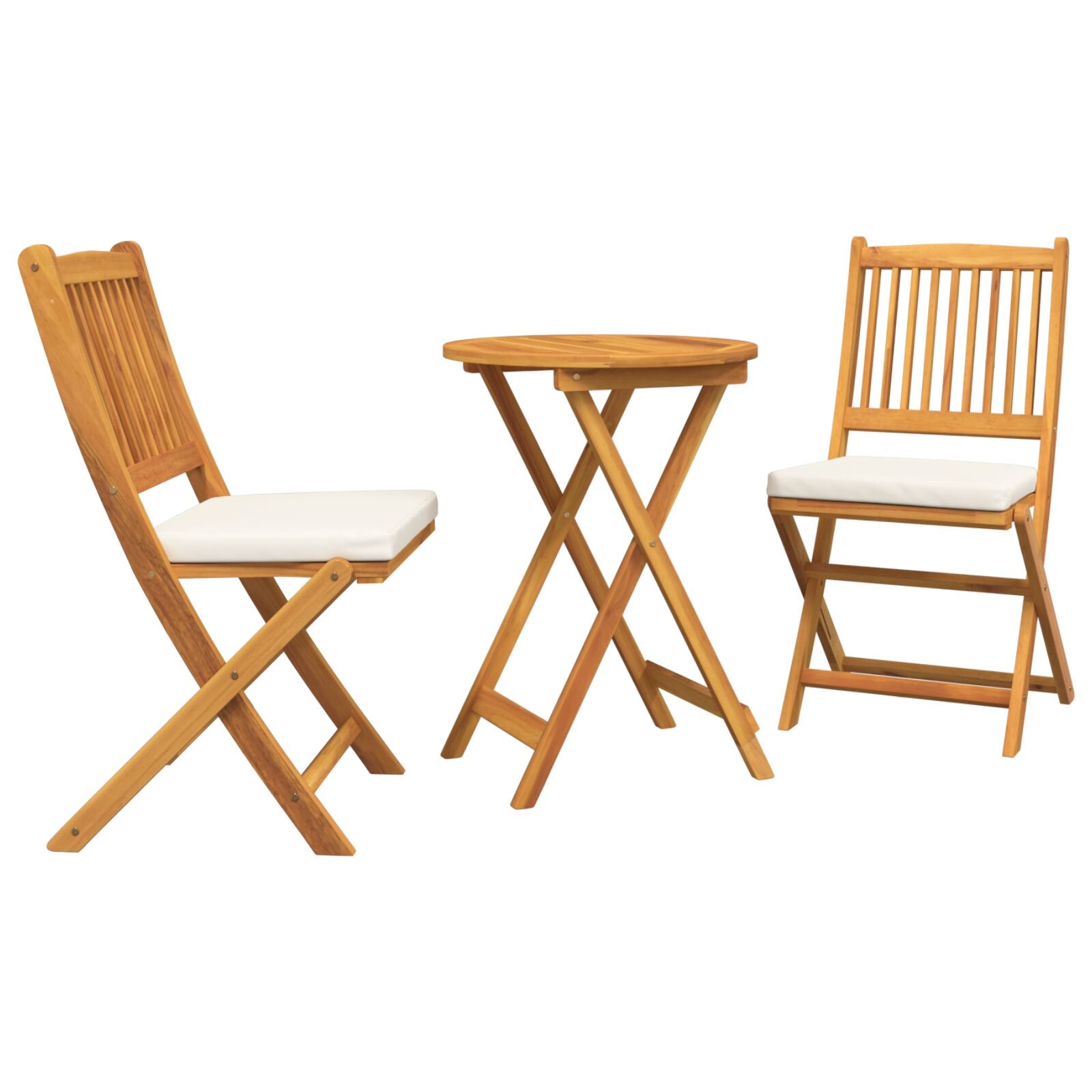 Hage Bistro Sett 3 pcs Brun heltre akasie