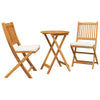 Hage Bistro Sett 3 pcs Brun heltre akasie