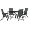Hage Spisegruppe 5 pcs Grå Poly rattan