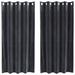 Blendingsgardiner 2 pcs Mørkegrå 140 x 175 cm Fløyel