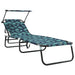 Sammenleggbar solstol Flerfarget 190 x 57 x 81 cm oxford