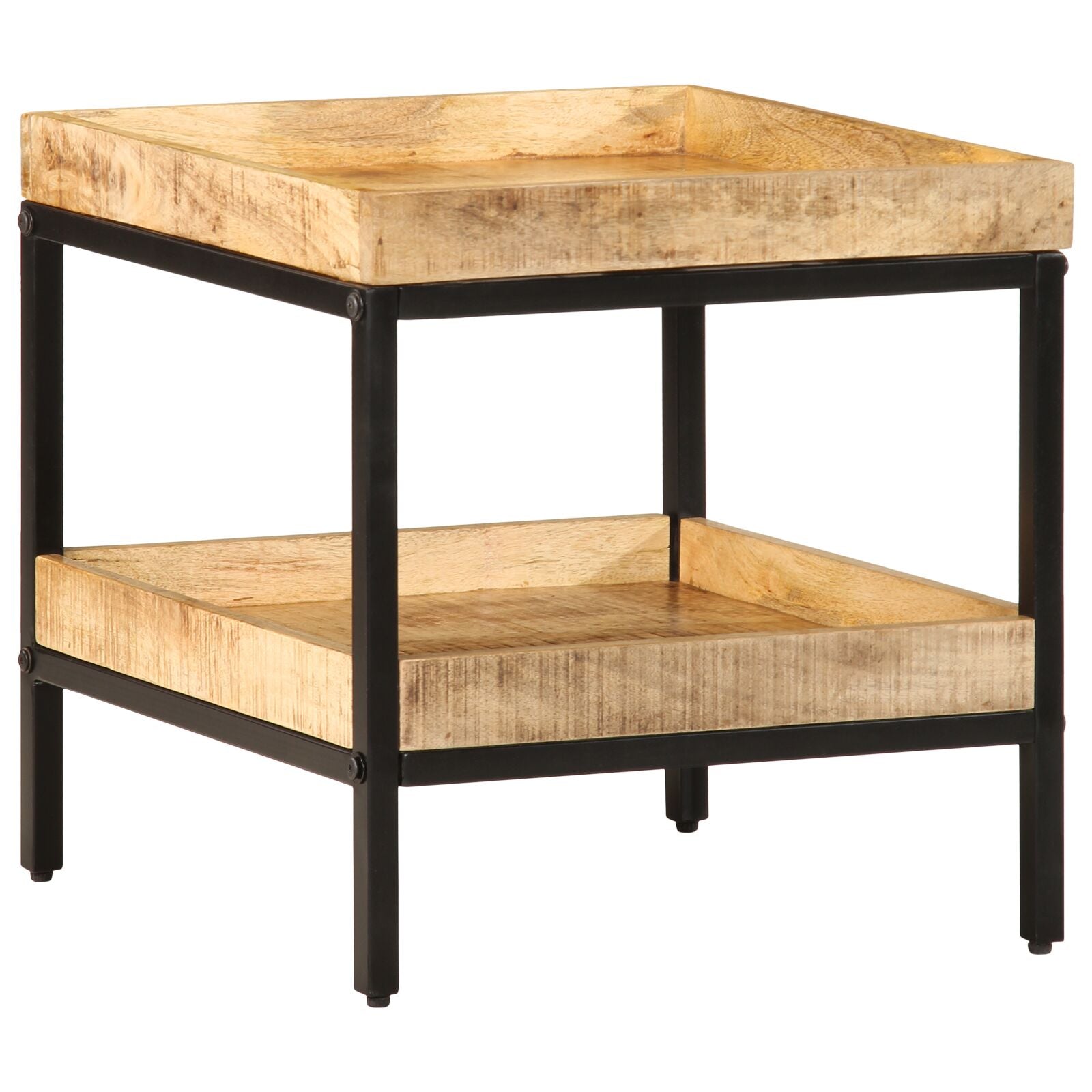 Sidetabell med hylle Brun 45 x 45 x 45 cm heltre mango