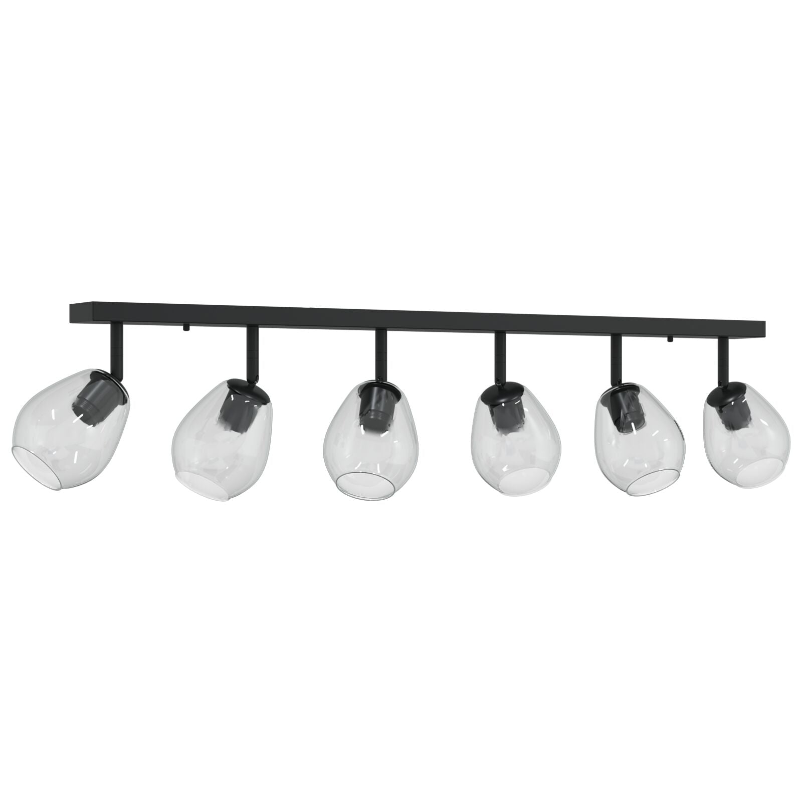 Takspot Svart 110.5 x 13 x 26 cm Glass og metall
