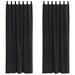 Blendingsgardiner 2 pcs Svart 140 x 260 cm Fløyel