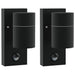 Utevegglampe 2 pcs Svart 6,5 x 10,5 x 16 cm