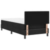 Senge Ramme med Madrass Svart og Hvit Stoff 90 x 200 cm