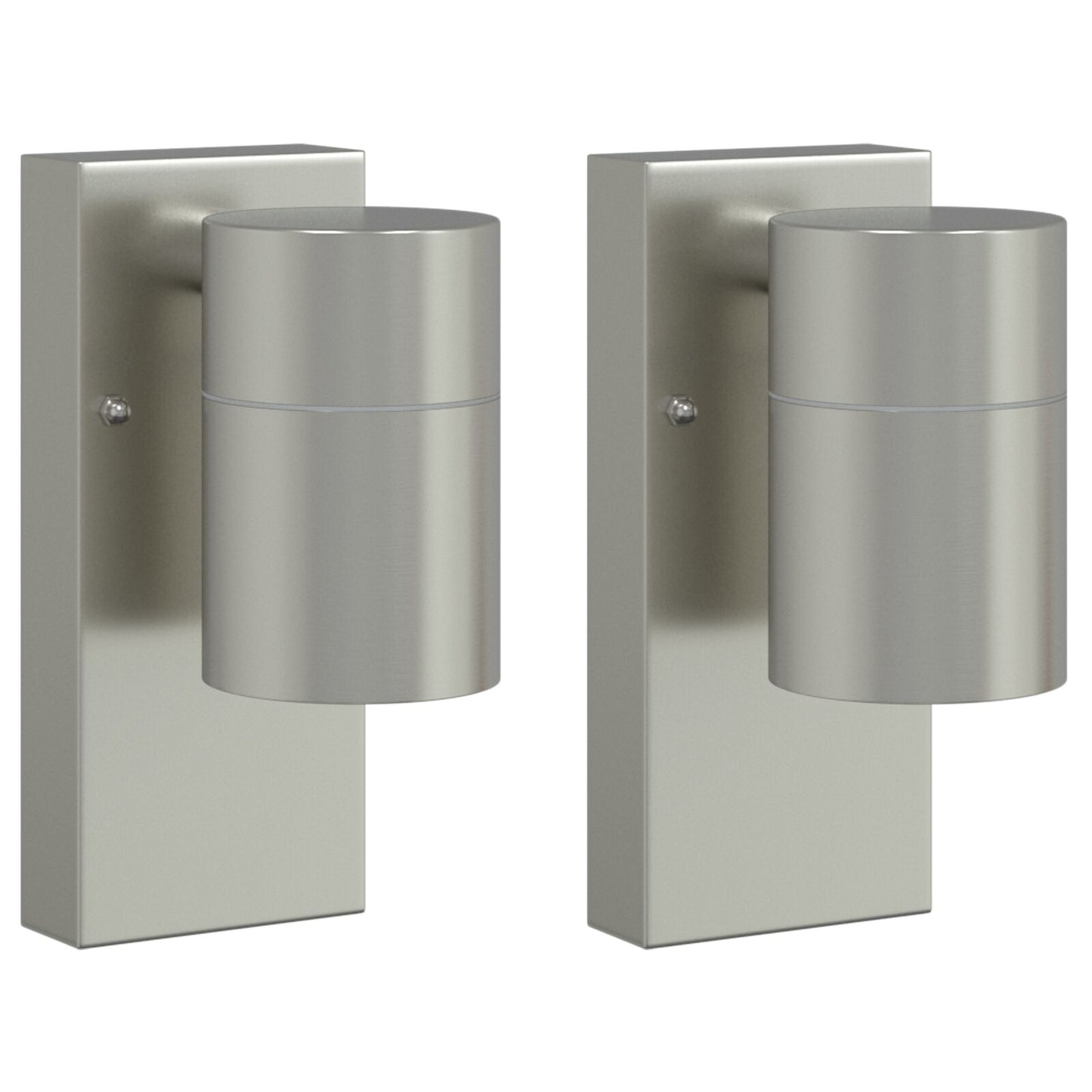 Utevegglampe 2 pcs sølv 6,5 x 10,5 x 16 cm