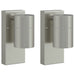 Utevegglampe 2 pcs sølv 6,5 x 10,5 x 16 cm