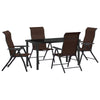 Hage Spisegruppe 5 pcs Brun Poly rattan