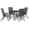 Hage Spisegruppe 5 pcs Grå Poly rattan