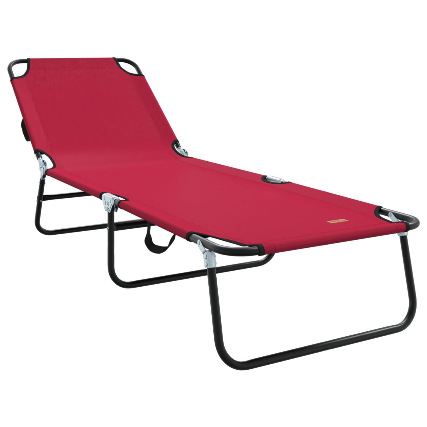 Sammenleggbar solstol Rød 188 x 57 x 86,5 cm Polyester