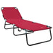 Sammenleggbar solstol Rød 188 x 57 x 86,5 cm Polyester