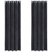 Blendingsgardiner 2 pcs Mørkegrå 140 x 225 cm Fløyel