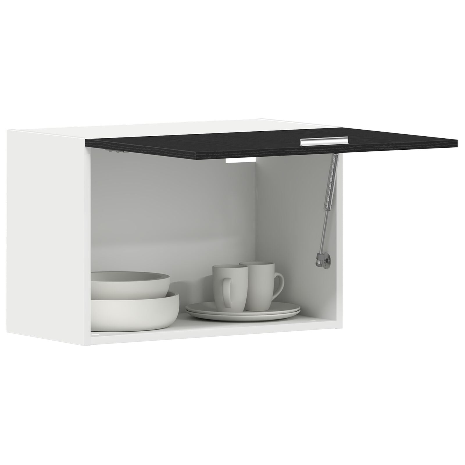 Hengende skap med dør Svart eik 60 x 31 x 60 cm Konstruert tre