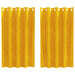 Blendingsgardiner 2 pcs Sennepsgul 140 x 140 cm Fløyel