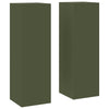 Plantestander 2 pcs Olivengrønn 24 x 24 x 75 cm Stål