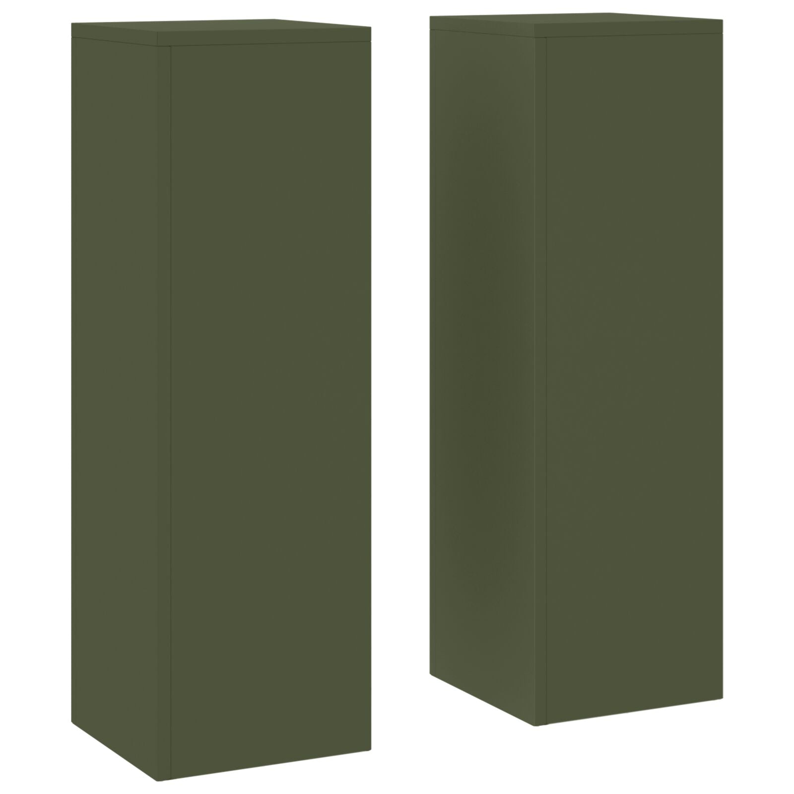 Plantestander 2 pcs Olivengrønn 24 x 24 x 75 cm Stål