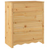 Kommode med skuff Brun 76.5 x 40 x 91 cm Massivt furutre