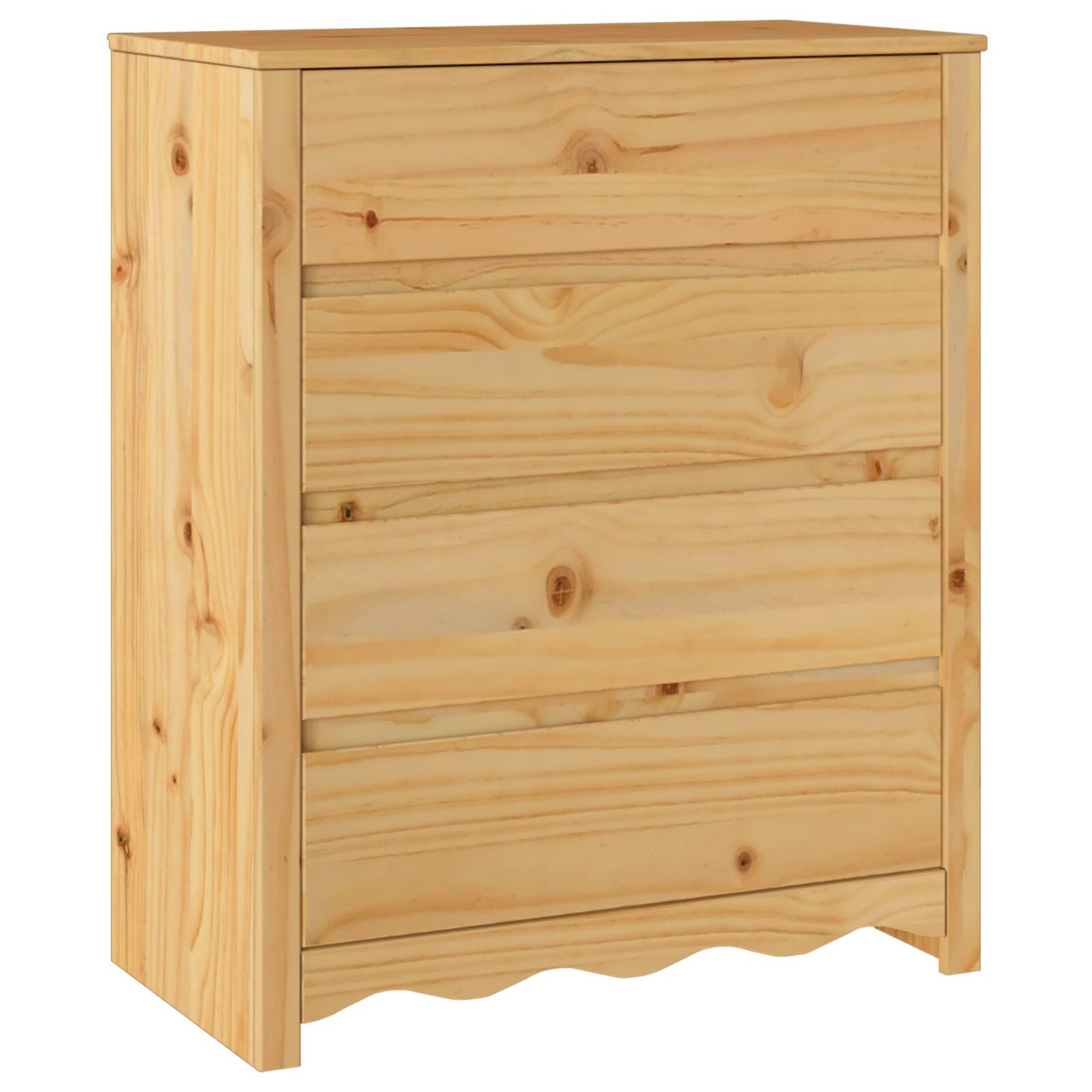 Kommode med skuff Drammen Eik 76,5 x 40 x 91 cm Massivt furutre