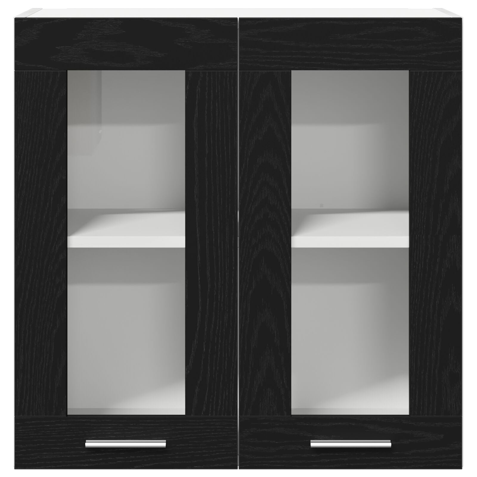 Hengende glasskap Svart eik 60 x 31 x 60 cm Konstruert tre