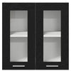 Hengende glasskap Svart eik 60 x 31 x 60 cm Konstruert tre