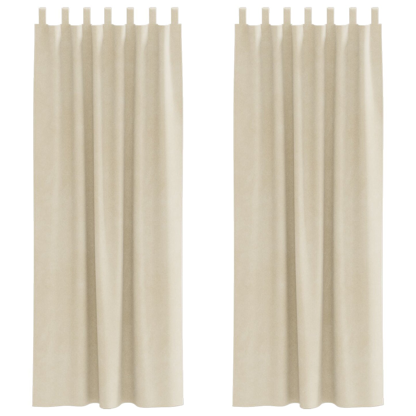 Blendingsgardiner 2 pcs Krem 140 x 245 cm Fløyel