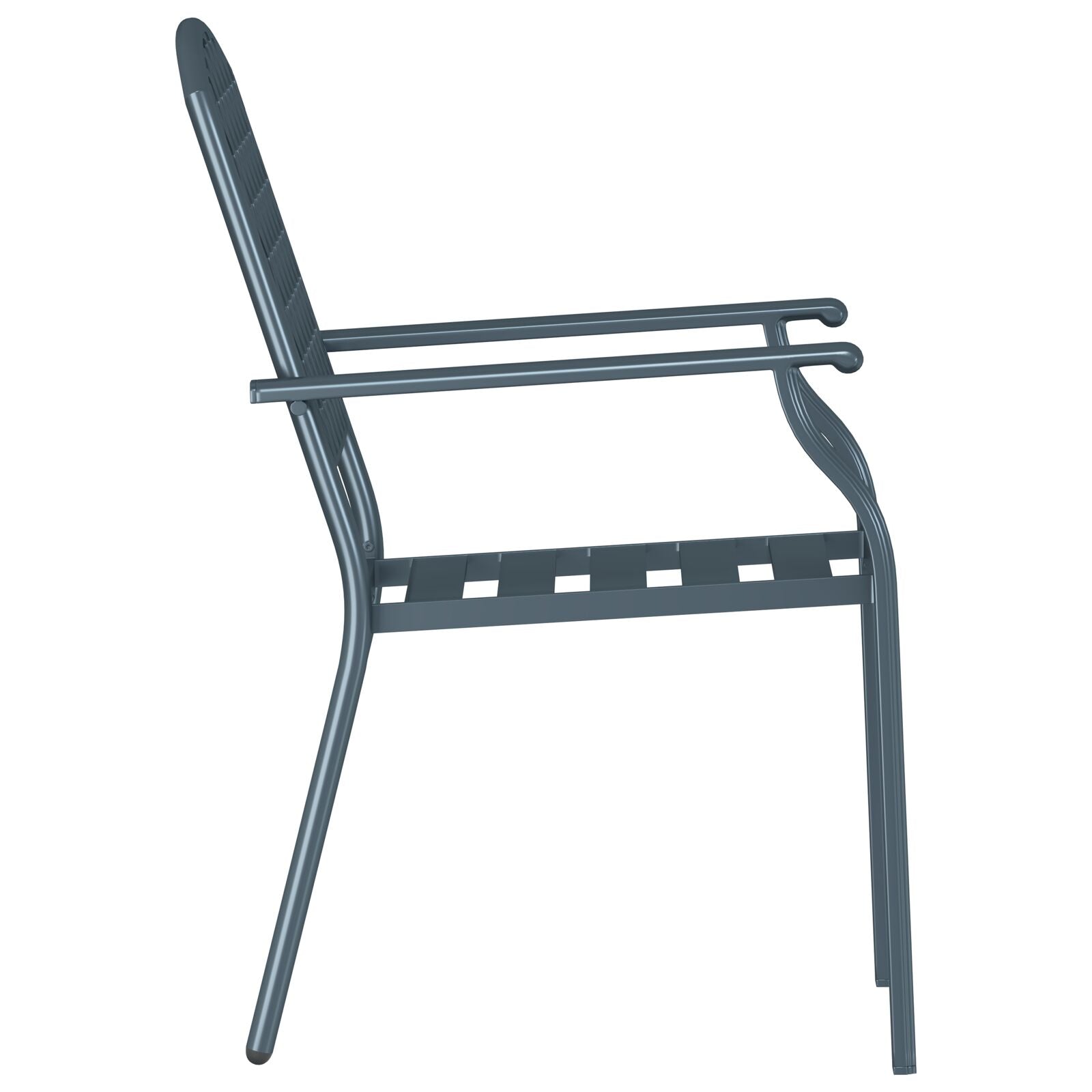 Stol 2 pcs Antrasitt 56 x 65 x 89cm Stål