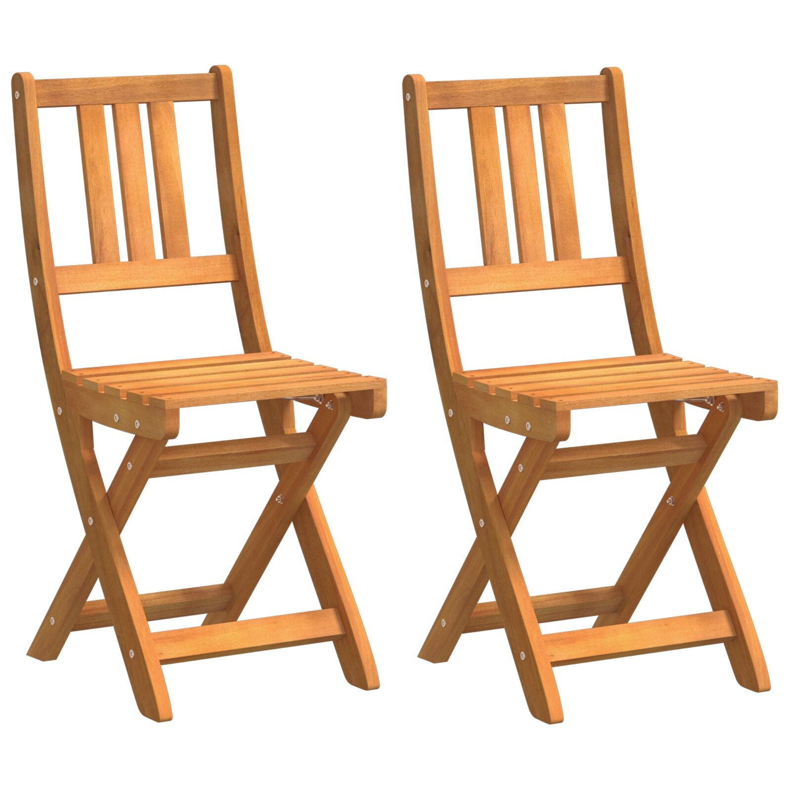 Hage Stol 2 pcs Brun 36 x 46 x 86cm Massivt akasietre