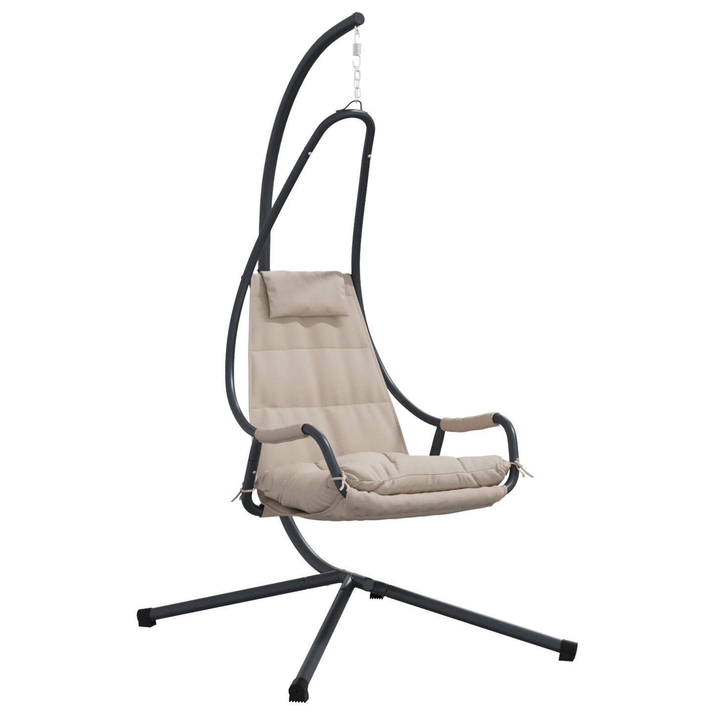 Hengende eggeformet stol Gråbrun 94 x 107 x 196,5 cm Stål