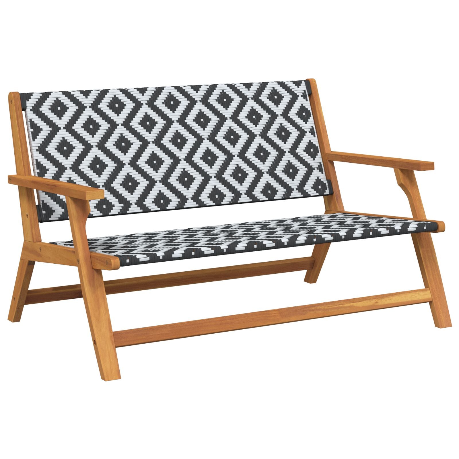 Hagemøbler Hvit 122 x 78 x 73cm Massivt akasietre