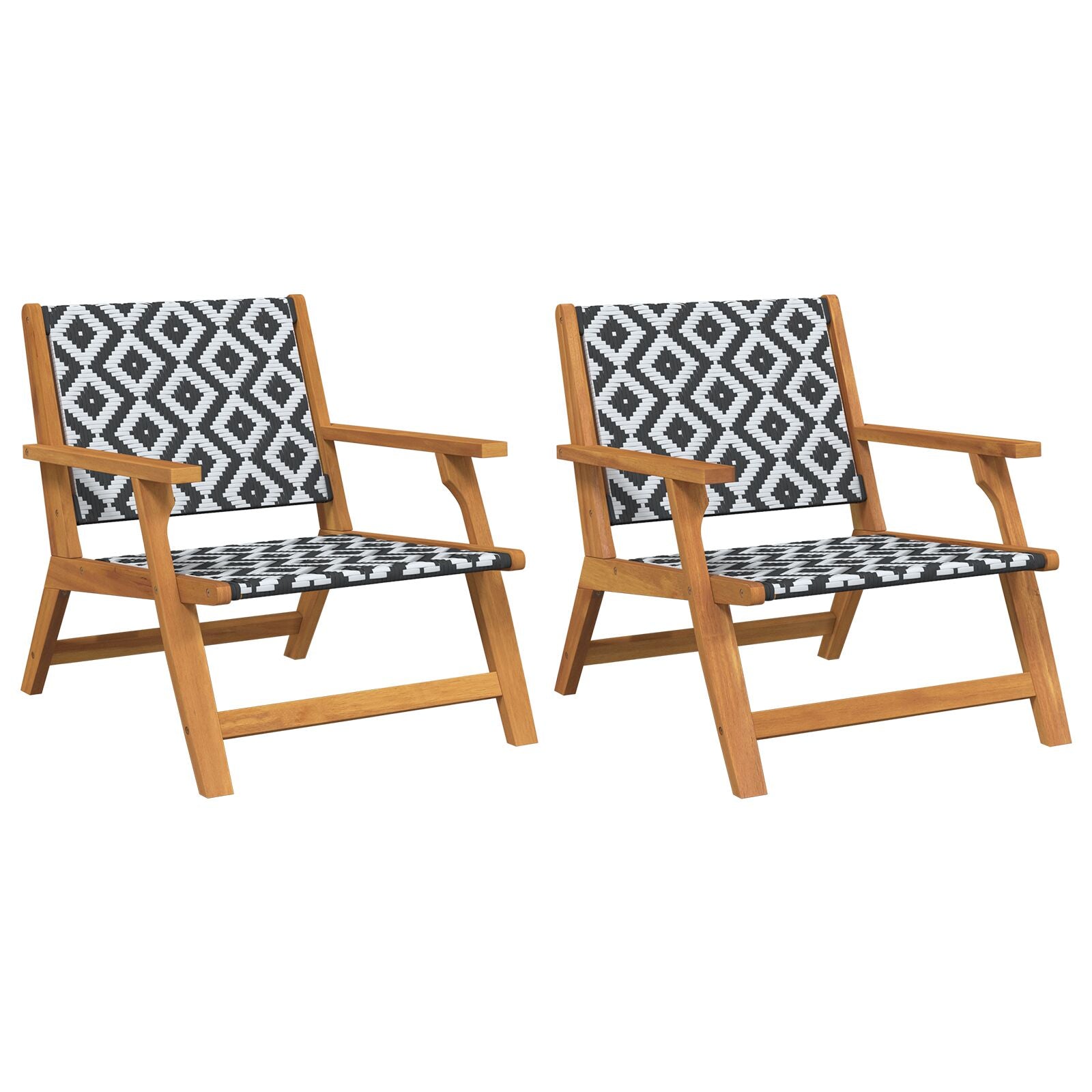 Hagemøbler 2 pcs Hvit 67 x 78 x 73cm Massivt akasietre