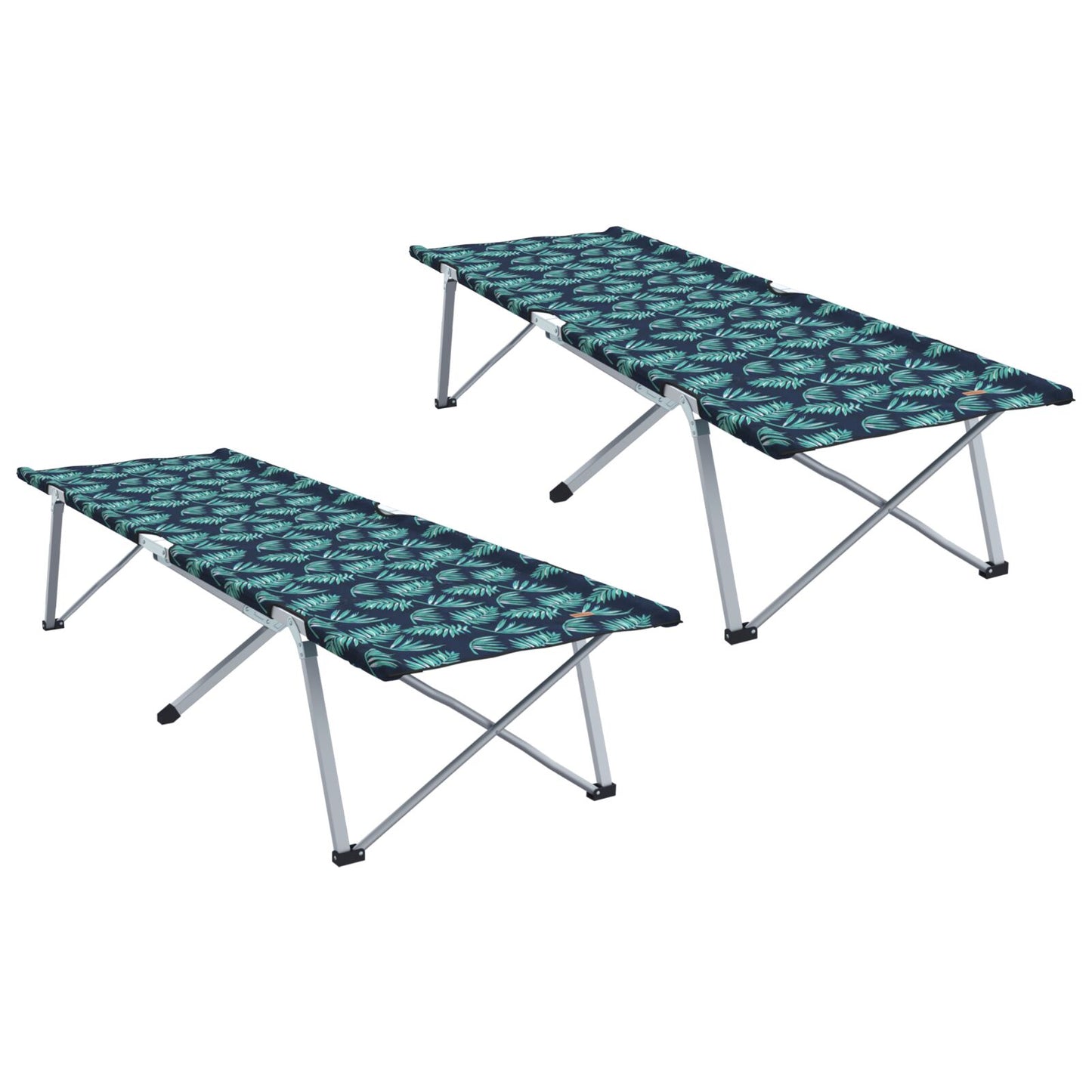 Sammenleggbar camping seng 2 pcs Skog 194 x 62,5 x 42,5 cm