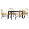 Hage Spisegruppe 5 pcs Brun polyrotting