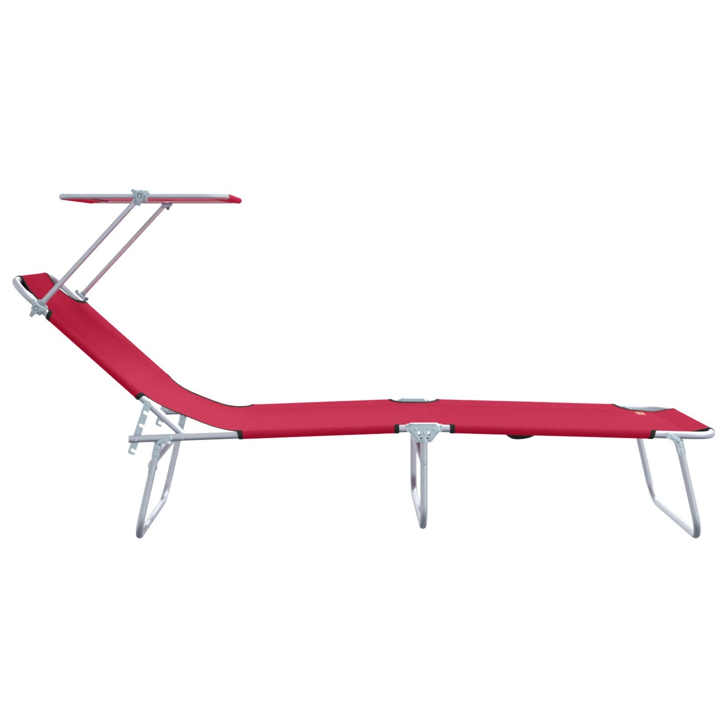 Solstol 2 pcs Rød 58 x 188 x 77cm Polyester